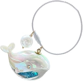 1PC Whale Keychain, 4" Acrylic Keyring Animal Doll Bag Charm for Car Key Handbags Tote Purse Backpack Accessories, Gift
