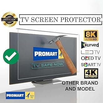 PROMART® 50 Inch TV Screen Protector – Tempered Glass Guard | 9H Hardness | Scratch Resistant | Crystal Clear Display Protection