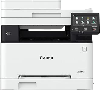 Canon i-SENSYS MF655Cdw Wireless Colour Multifunction Laser Printer - A4, Print, Copy, Scan - 21 ppm print speed, LCD Touch Screen - Wi-Fi Connectivity, Scan to Cloud - Office Printer