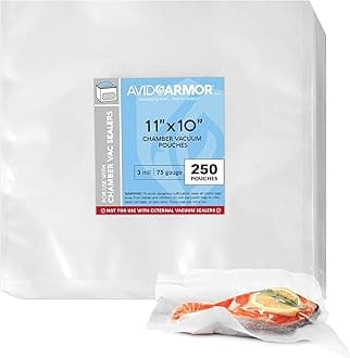 Chamber Vacuum Sealer Bags – Heavy Duty, BPA-Free, Pre-Cut Chamber Vacuum Bags for Food Preservation, Freezer Storage, Sous Vide and more, 250/Pack (11x10) – Multi-Use Vacuum Bags