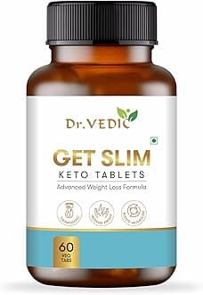 Dr Vedic Keto Tablets | Natural Ingredients with Garcinia, Green Tea, Coleus & More | Supports Keto Diet & Fat Burrn (60 Tablets) (Pack Of 1)