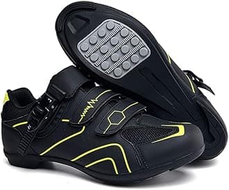 Non-Slip Cycling Shoes, Breathable Carbon Fiber Road and Mountain Bike Shoes, Assisted Sports Shoes with Reflective Strips