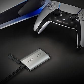 ADATA SD810 2000G IP68 Water Resistance Up to 2000 MB/s USB 3.2 Gen 2 USB-C External Solid State Drive - Silver for iPhone 15/Pro/Max, Android (SD810-2000G-CSG)