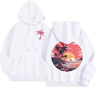Puff Graphic Oversized Hoodies for Women Teen Girls Kids Trendy Cute Preppy Sweatshirt Long Sleeve Y2K Tops with Pockets
