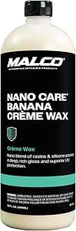 Malco Nano Care Banana Creme Wax - Deep Gloss Shine and Long-Lasting UV Protection/For Automotive, Marine and Industrial Finishes / 32 oz. (197732)