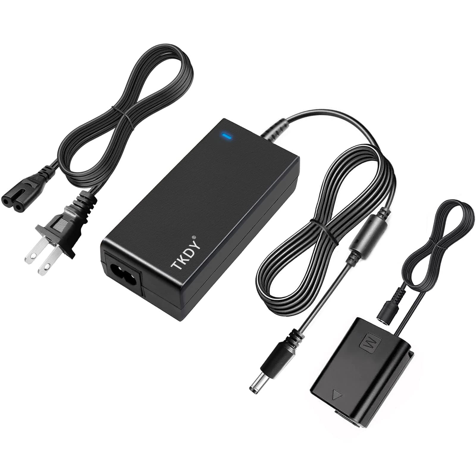 TKDY AC-PW20 Power Adapter NP-FW50 Dummy Battery for Sony ZV-E10 Dummy Batter...
