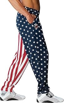 Men's American Flag USA Baggy Muscle Workout Pants