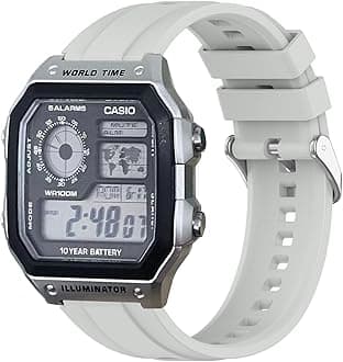 Watchbands for Casio AE 1200 / W 218h / AE 1300 / F 91W/ W 218h / AQ S810W Strap, Silicone Watch Band Wrist Strap Bracelet Wristband for Casio W 219 / F 108WH/ AE 1000W / SGW 500H