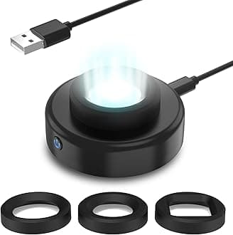 Solar Watch Charger for Eco Solar Watches with 3 Caps for Men, Women & Square Size Eco Driver Watches Compatible Casio G Shock, Tough, Protrek, Seiko, Citizen, Garmin, Timex, Bering, FANMIS (Black)