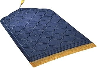 JE JOUE Prayer Rug Muslim Mat Islamic - Thickening Sponge Muslim Rug for Men Women Eid Travel Ramadan, Soft Luxury Great for Knees and Forehead (Grayish Blue