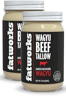 100% American Wagyu Tallow, Pit Master Secret Weapon, Certified Wagyu, KETO, PALEO, CARNIVORE, WHOLE30 friendly, Non-Hydrogenated, USA Sourced, 14 oz. (Pack of 2)