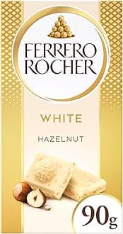 Rocher White Hazelnut Chocolate Bar, Premium Chocolate Treat for Gifting & Movie Nights, 90g
