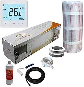 Electric Underfloor Yellow Box Heating kit 150w - 5.0m2 - White WiFi Thermostat