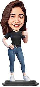 Avatar Studio Personalized Gift for Friends, Sister, BFF, Girlfriend, Character Caricature Photo Frame Unique Design Customized Gift for Friends & Family (GIRL POSE - 2, 7 INCHES)