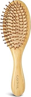 Bamboo Hair Brush for Hair Growth Natural Bamboo Bristles Detangling Wooden Paddle Hairbrush for Scalp Massaging Ergonomic Handle Ideal for Women Men and Kids Suitable for All Hair Types