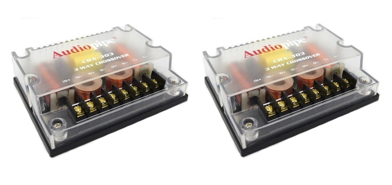 2 Pack 4 Ohm 3 Way Passive Crossover 300 Watts Passive Car Audio Tweeter CRX-303