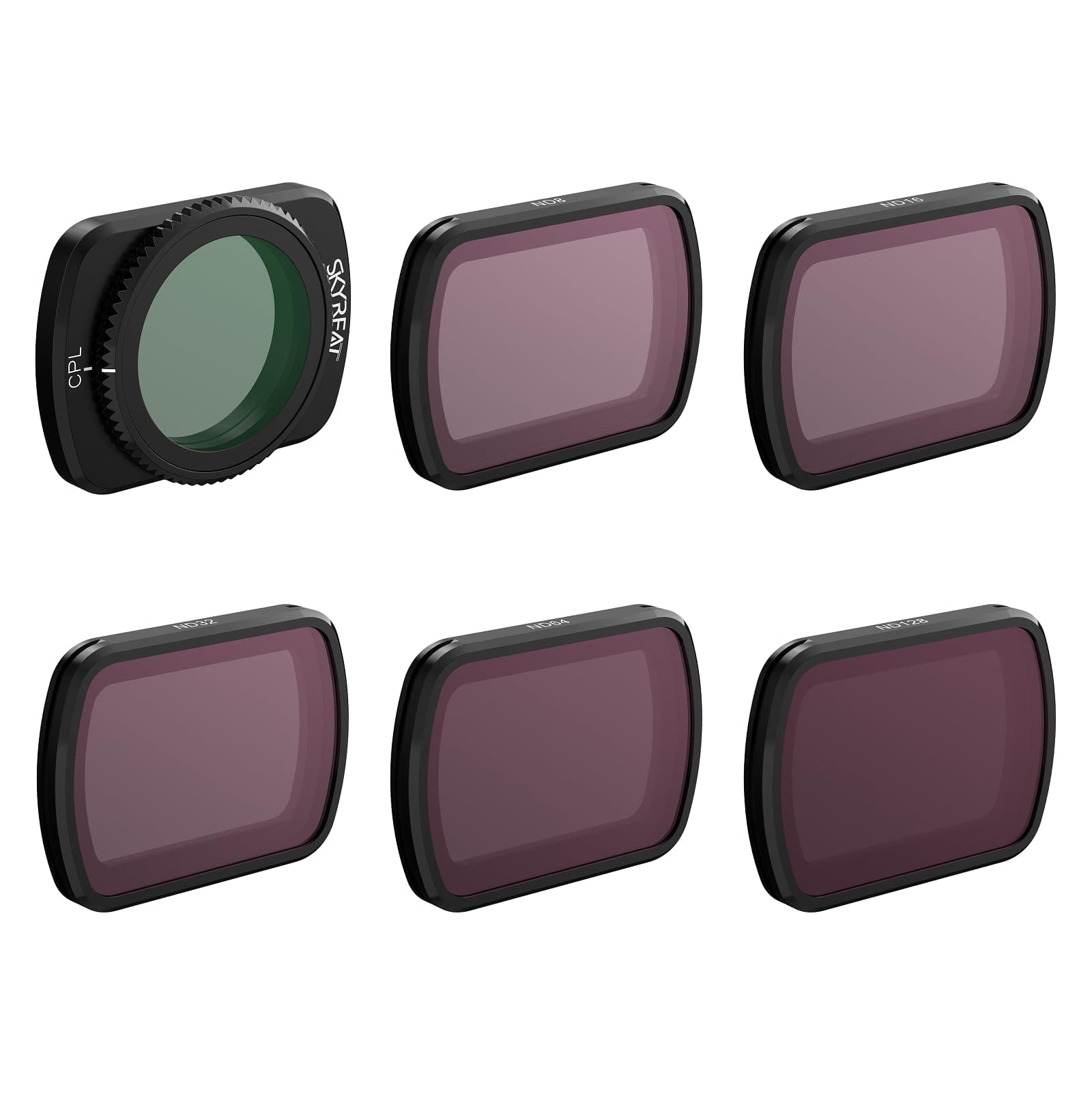 ND Filters Set for DJI Osmo Pocket 3 Creator Combo Accessories -6 Pack (CPL/ND8/ND16/ND32/ND64/ND128)