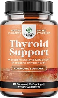 Herbal Thyroid Support Complex - Potent Kelp Iodine Supplement with L Tyrosine, Bladderwrack, Selenium & Pure Ashwagandha for Hormone Balance - Mood & Energy Dietary Pills - 120 Count