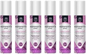 Summer's Eve Feminine Deodorant Spray, Island Splash, 2-Ounce Cans (Pack of 6)