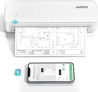 JADENS Portable Printers Wireless for Travel, Thermal Inkless Printer, Support 8.5" X 11" Thermal Paper, Compatible with iOS, Android & Laptop
