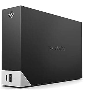 Seagate One Touch Hub 10TB Desktop External HDD – USB-C & USB 3.0 Port, with 3 yr Data Recovery Services, for Computer PC Laptop Mac, 6 Month Mylio Create (STLC10000400), Black