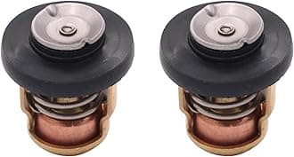 2pcs Thermostat 6E5-12411-00 6E5124110 Compatible with Yamaha 2-Stroke 3-250HP 40 50 60 70 90 115 130 150 200 225