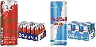 Red Edition Watermelon and Sugar Free Energy Drink Bundle, 8.4 Fl Oz, 24 Cans