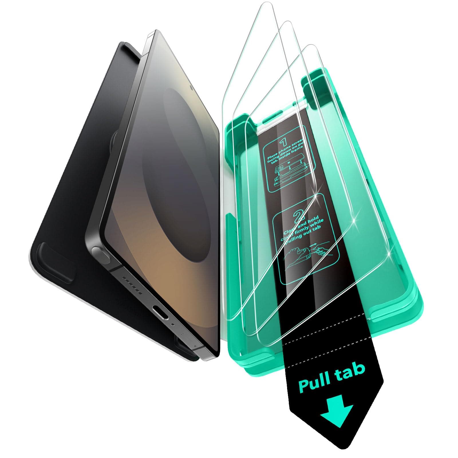 ESR 3pcs for Samsung Galaxy S25 Ultra Tempered Glass, HD Clear Anti-Scratch Screen Protector Guard, Easy Installation Auto Dust-Elimination Tool for Samsung Galaxy S25 Ultra 6.9-inches, Case Friendly