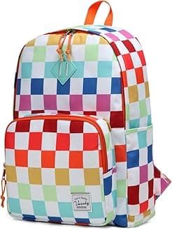 School Backpack, Ultra Lightweight Travel Backpack for Women Schoolbag Bookbag for Kids Teen Boys Girls Multicolor