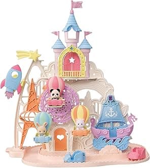 Baby Amusement Park, Dollhouse Playset with 3 Figures Included