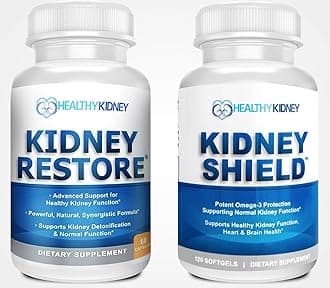 & Kidney Shield 2-Pack Bundle for Kidney Cleanse, Support Kidney Function, Renal Health and More