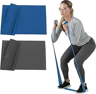THERABAND Resistance Bands Set, Advanced Kit, Blue, Black, Latex Elastic Bands for Exercise & Physical Therapy, Strength Training for Upper & Lower Body Fitness