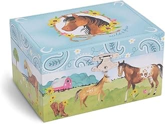Jewelry Box for Girls by Jewelkeeper - Barn Design Musical Jewelry Box with S...