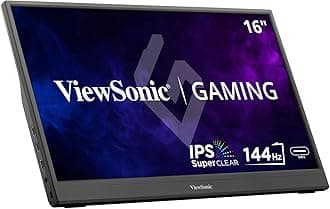 VX1654 16 Inch 1080p IPS Portable Gaming Monitor with 144Hz, AMD FreeSync, 2 Way Powered 60W USB C, Mini HDMI, and Built-in Stand with Protective Cover