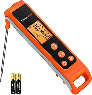 【Innovative】2-in-1 Cooking Thermometer Non-Contact & Contact Type with Probe Infrared Thermometer Digital -50℃~550℃ Fast Reading High Precision Backlight Foldable for Frying Oven Coffee Tempura Meat