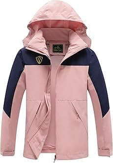 GIISAM Rain Jacket for Women, Women's Waterproof Lightweight Rain Jackets Packable Raincoat Windbreaker Coat with Hood