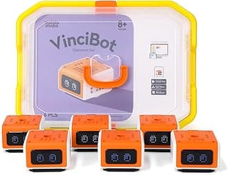 – VinciBot Coding Robot Set Kids Ages 8-12 Includes 6pcs of VinciBot Programmable Robot Rich Learning Materials Scratch Programming Robotic STEM Education Set for School Supplies Grade 2-7