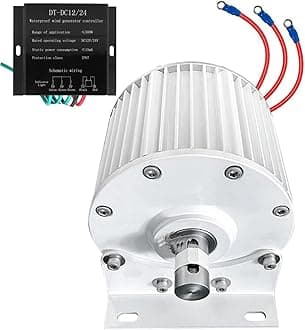 12000W 110V/220V Low Speed AC Alternator Generators with Base Use for Wind Turbine Water Turbine (White),220v