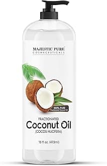 Fractionated Coconut Oil | Relaxing Massage Oil for Massage Therapy | Liquid Coconut Oil for Diluting Essential Oils | Coconut Oil for Skin, Lip, Body, Hair Oil, Moisturizer | 473 ml