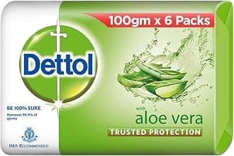 Dettol Soap - 100 g (Pack of 6, Aloe Vera)
