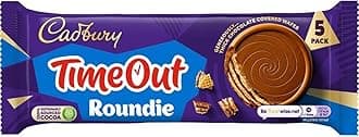 Cadbury Time Out Roundie, Generously Thick Chocolate Covered Wafer, Multipack of 5 x 30 g (Pack of 1)