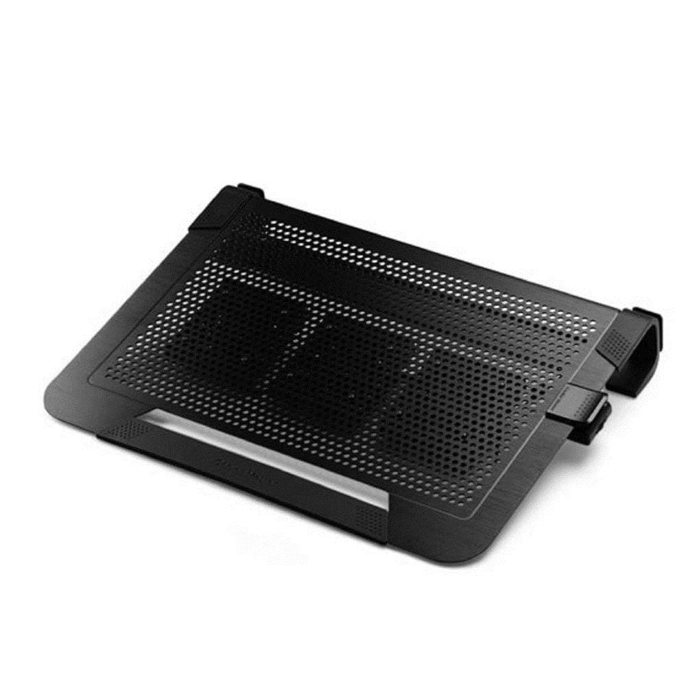 Cooler Master NotePal U3 PLUS Laptop-Kühler - 3 bewegliche 80-mm-Lüfter, Transportschutz, ergonomischer Aluminiumrahmen - Schwarz