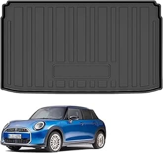 Elsetyler Custom Fit for Cargo Liner 2025-2026 MINI Cooper SE - Black TPE All Weather Heavy Duty Waterproof Rear Cargo Tray Trunk Floor Mat Protector