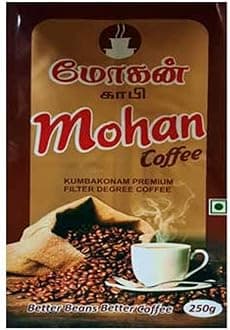Mohan Kumbakonam Traditional Filter Degree Coffee Powder, Speciality Blend 80% Coffee, 20% Chicory - 250gm (Pack of 1)