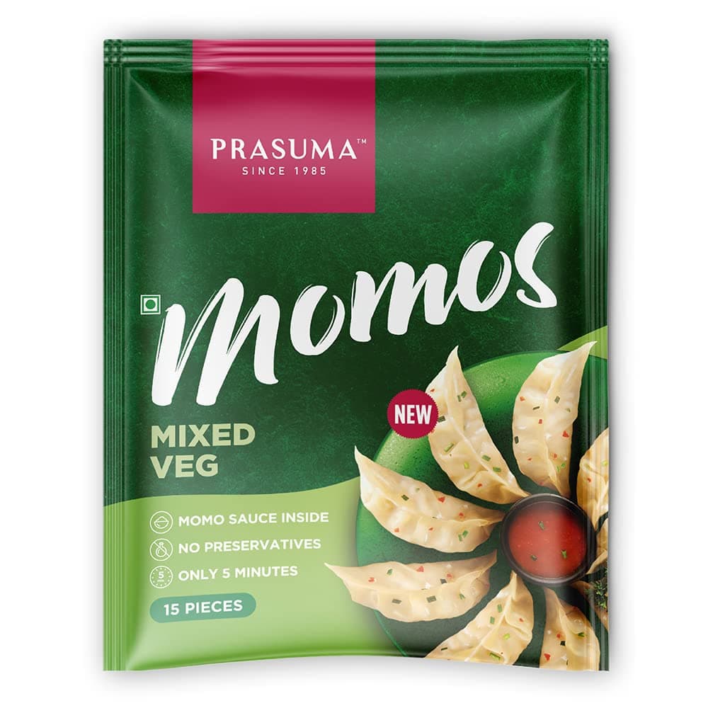 Prasuma Mixed Veg Momos, 15 Pcs