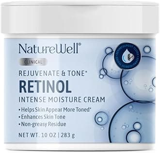 Clinical Retinol Rejuvenate & Tone Moisture Cream for Face, Body, & Hands, Boosts Skin Firmness, Enhances Skin Tone, No Greasy Residue, 10 Oz