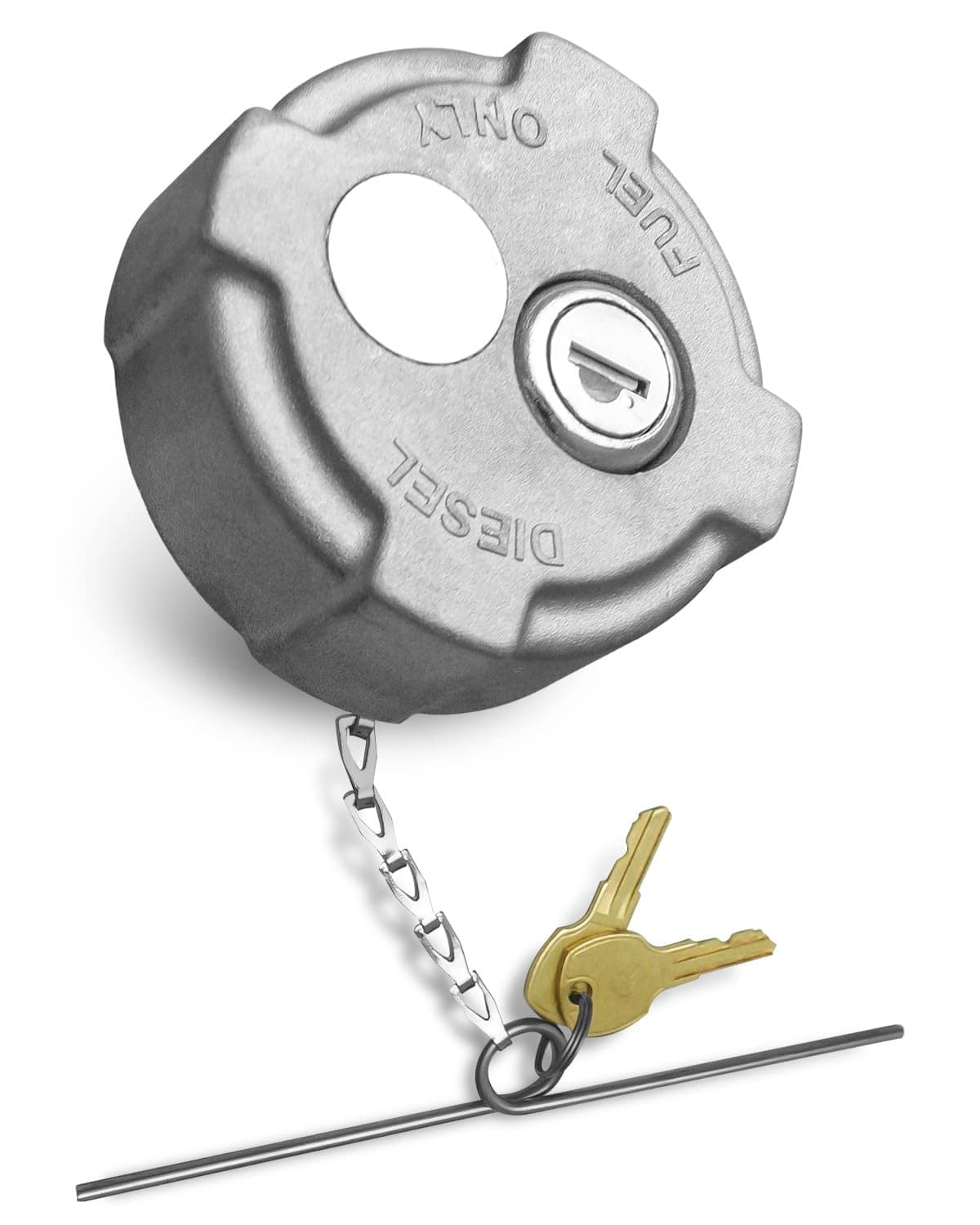 Locking Diesel Fuel Cap 2 3/8" Fit for Freightliner M2 Small Semi Box Trucks Fuel Tank, Semi Truck Tank Locking Gas Cap Replace FTA-C-13 (1 Pack)