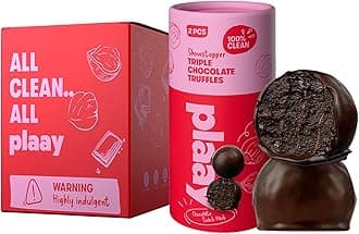 Triple Chocolate Truffles – Rich Dark Chocolate with Chocolate Chips & Cocoa Nibs – Clean Ingredients, Guilt-Free Indulgence, Keto-Friendly and Made with Premium Ingredients 10 x 30g