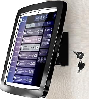 Tablet Wall Mount Lockable Tiltable Anti Theft Security, Compatible with 10.9" iPad 10th, Pro 11" 1 2 3 4, Air 4 5, Air 11''(M2/M3/M4), iPad 11"(A16) - BSW102BA