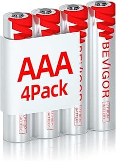 BEVIGOR AAA Lithium Batteries,4Pack Lithium Iron Triple A Batteries, 1.5V 1200mAh Longer Lasting AAA Batteries for Flashlight, Toys, Remote Control, Non-Rechargeable